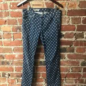 Size 27 Anthropologie Stevie Ankle Jeans Polka Dot
